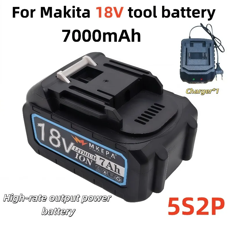 High Capacity 18V 7000mAh 100% Original Fast Charging Li-ion Battery Pack For Cordless Electric Tools Fit BL1440 (196391-6)
High Capacity 18V 7000mAh 100% Original Fast Charging Li-ion Battery Pack For Cordless Electric Tools Fit BL1440 (196391-6)