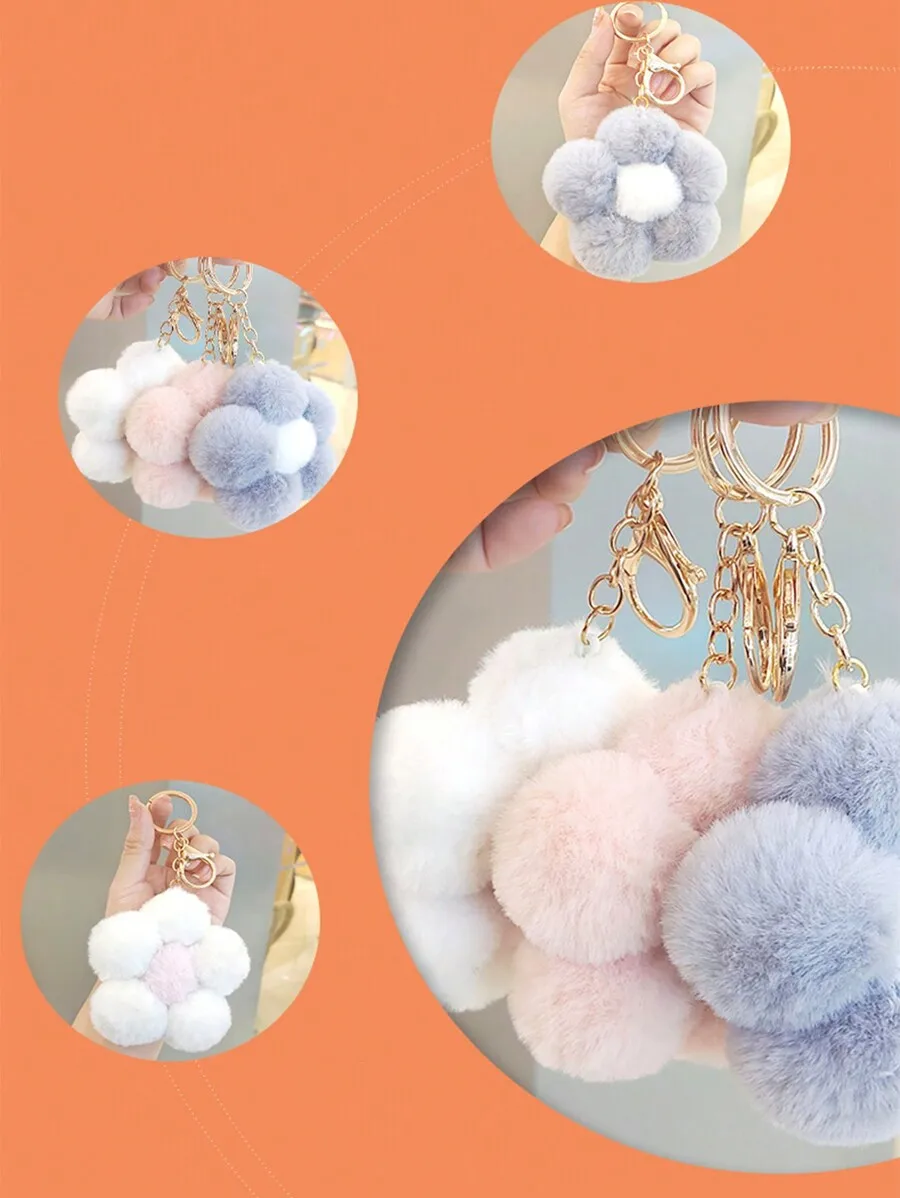 Cute Flower Shaped Faux Fur Keychain For Bag Phone Car Decoration Gift
Cute Flower Shaped Faux Fur Keychain For Bag Phone Car Decoration Gift
