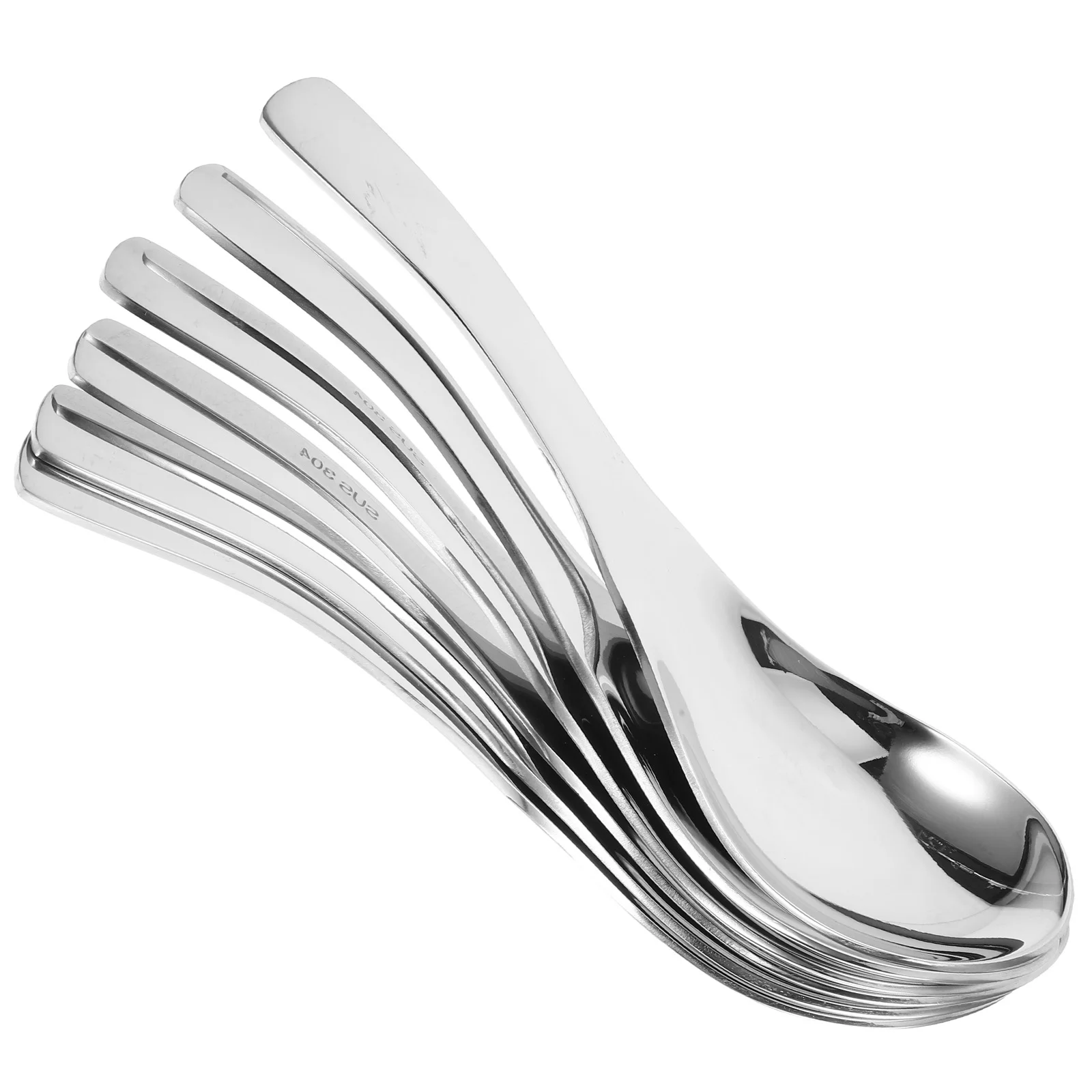 6pcs 304 Stainless Steel Thick Soup Spoon 6.7 Inch Silver Kitchen Utensils Dishwasher Safe Practical Tableware
6pcs 304 Stainless Steel Thick Soup Spoon 6.7 Inch Silver Kitchen Utensils Dishwasher Safe Practical Tableware