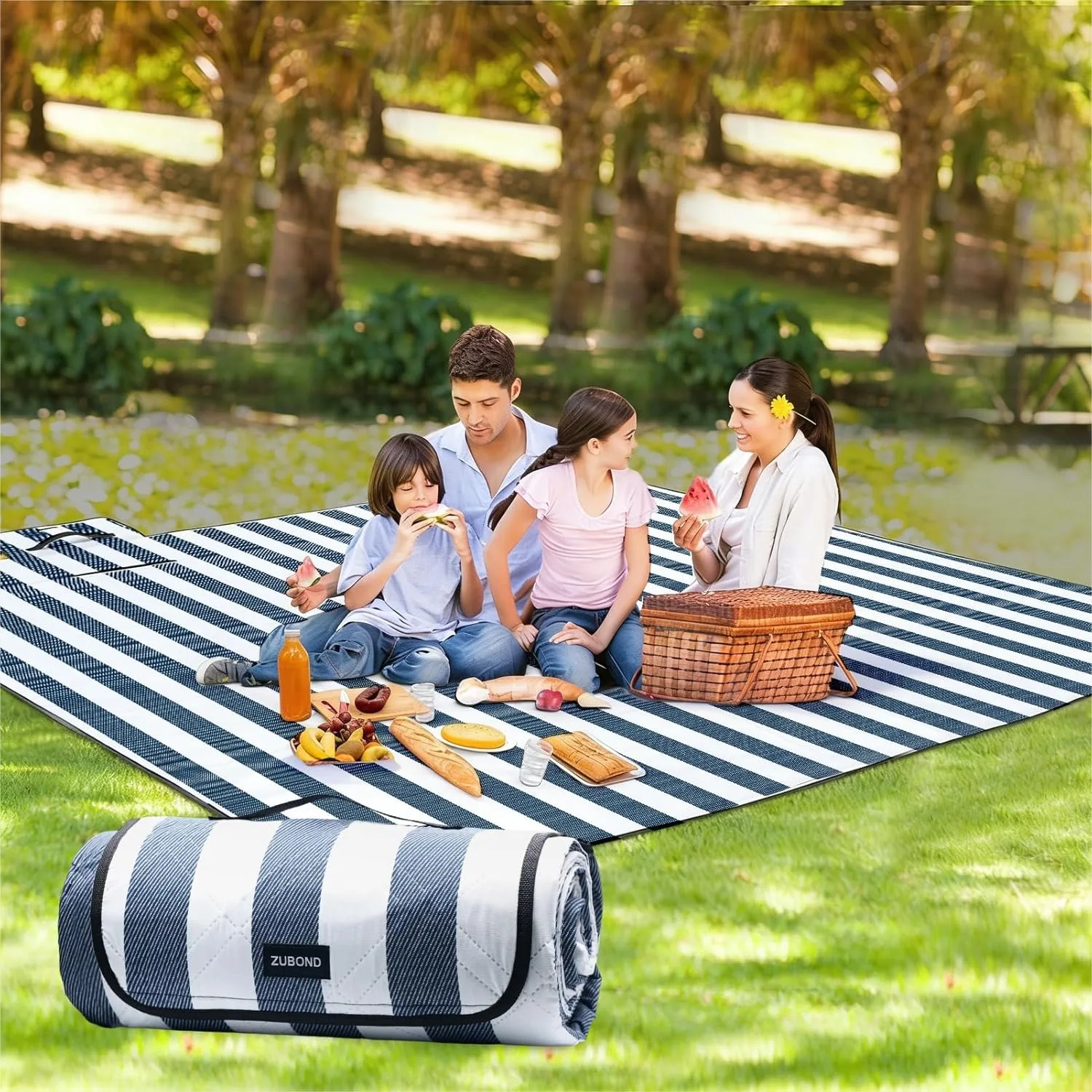Picnic Blanket 80x80 inch Extra Large Waterproof Sandproof Beach Outdoor Camping Mat with Carry Strap for 4-8 Adults
Picnic Blanket 80x80 inch Extra Large Waterproof Sandproof Beach Outdoor Camping Mat with Carry Strap for 4-8 Adults