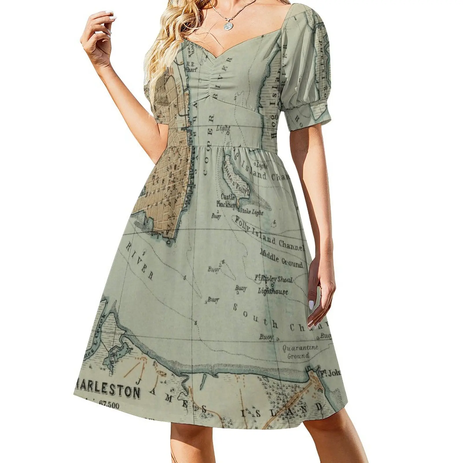 Vintage Map of Charleston SC Harbor (1904) Short-Sleeved Dress summer dress for women 2025 ceremony dresses
Vintage Map of Charleston SC Harbor (1904) Short-Sleeved Dress summer dress for women 2025 ceremony dresses