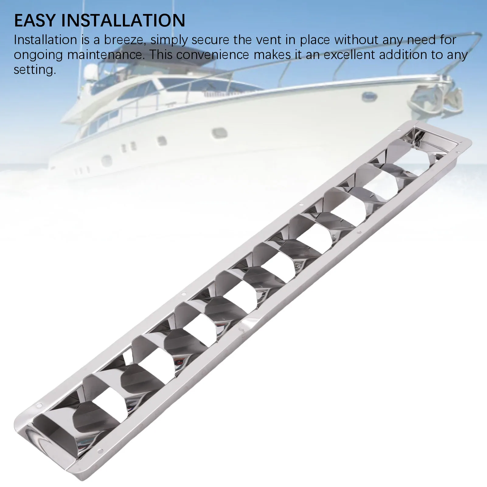 Stainless Steel 10 Slots Boat Vent Slot Louvered Vent Marine Grade Improved Airflow Control Mirror Polished for Ships Yacht
Stainless Steel 10 Slots Boat Vent Slot Louvered Vent Marine Grade Improved Airflow Control Mirror Polished for Ships Yacht