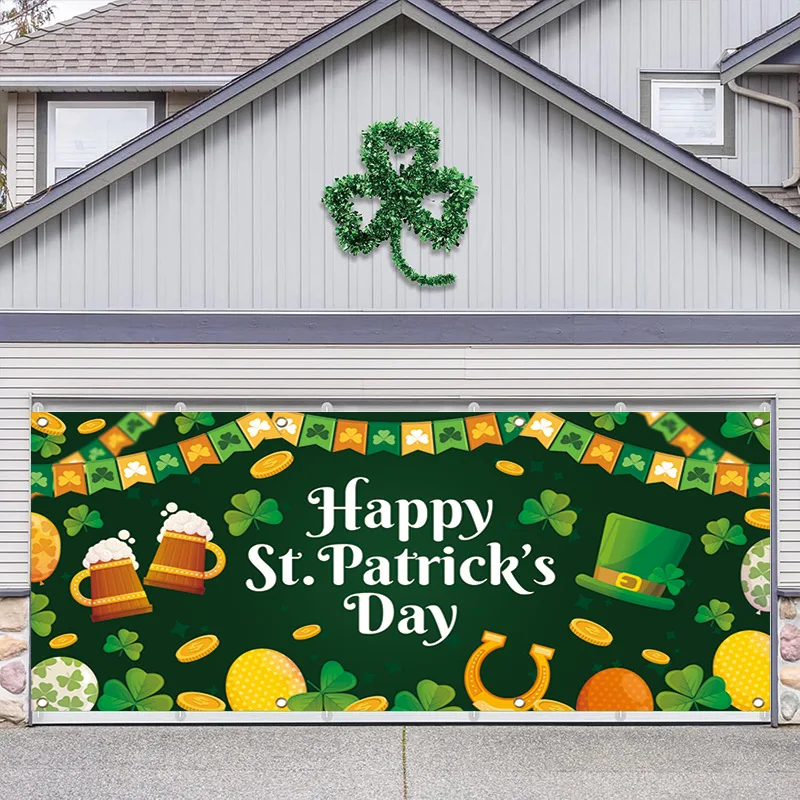 Большой гаражный баннер на день Святого Патрика, украшения с зеленым клевером, дверная крышка, праздничный фон, подвесной флаг, декор для праздничной вечеринки
Большой гаражный баннер на день Святого Патрика, украшения с зеленым клевером, дверная крышка, праздничный фон, подвесной флаг, декор для праздничной вечеринки