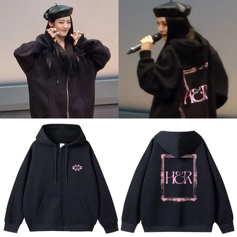 GIDLE MINNIE HER Hoodies Kpop Fashion Letter Print Zipper Hoodie Women Men Loose Sweatshirt Coat Fans GIDLE MINNIE Same Clothes
GIDLE MINNIE HER Hoodies Kpop Fashion Letter Print Zipper Hoodie Women Men Loose Sweatshirt Coat Fans GIDLE MINNIE Same Clothes