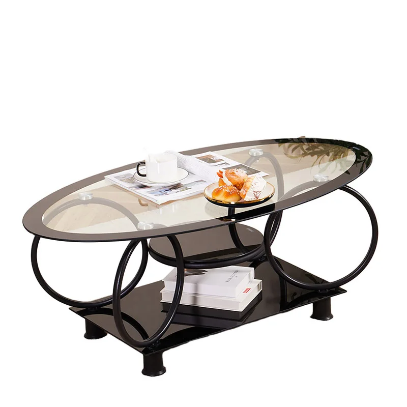 Household small apartment coffee table, oval side table for living room rental room
Household small apartment coffee table, oval side table for living room rental room