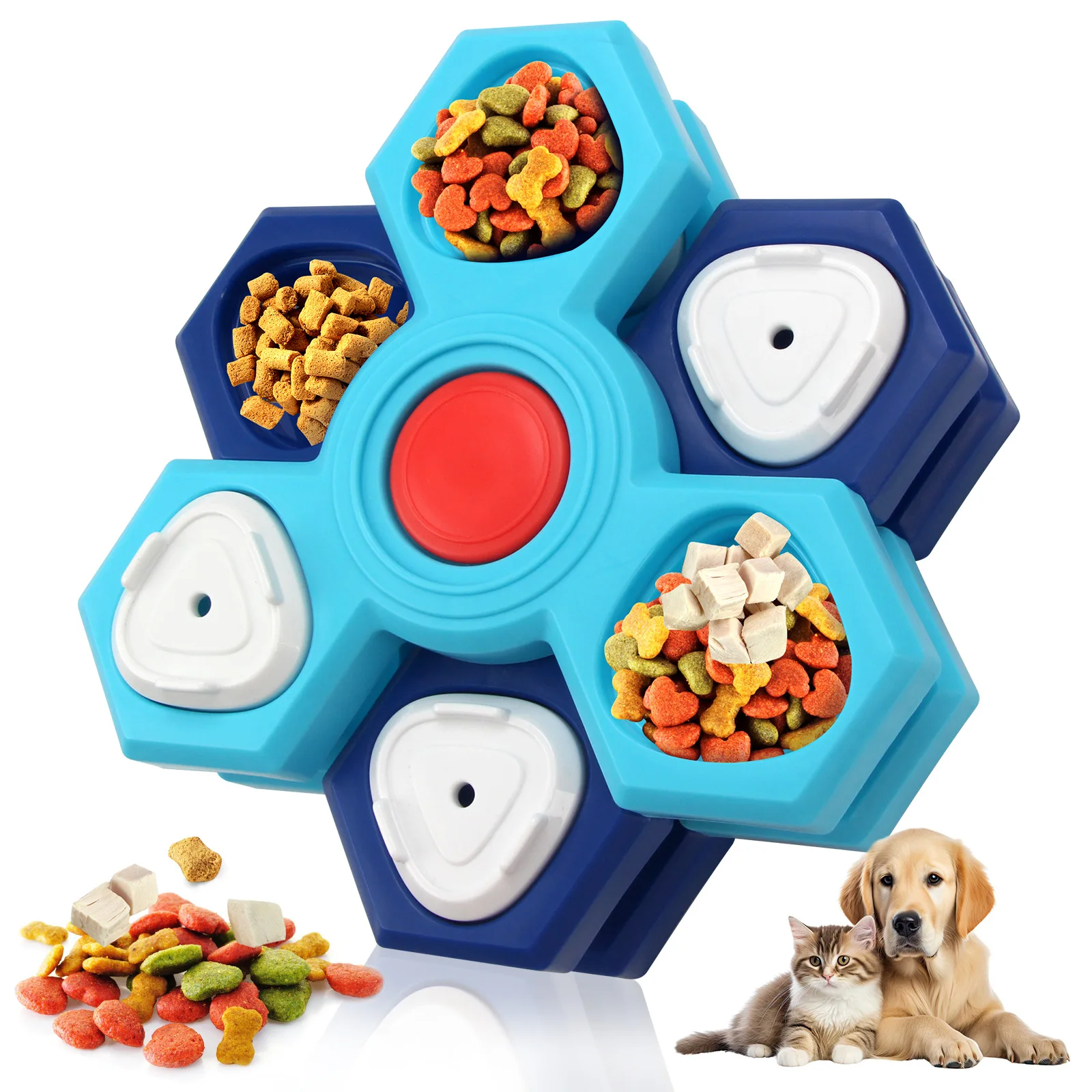 Four-layer pet dog cat feeder Educational pet toy Rotary turntable training foraging toy pet supplies
Four-layer pet dog cat feeder Educational pet toy Rotary turntable training foraging toy pet supplies