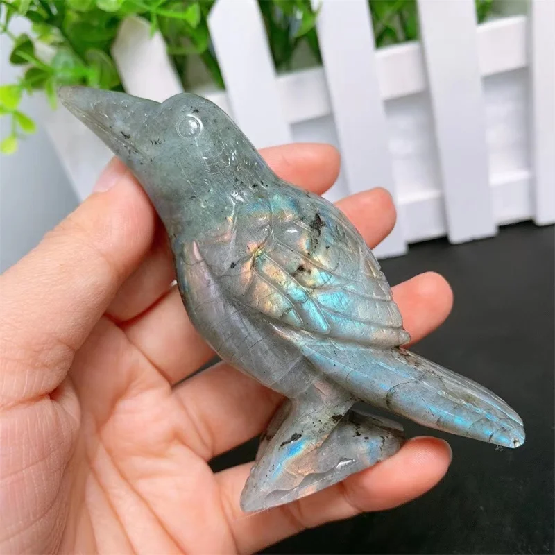 8.3cm Natural Labradorite Carved Bird Animal Ornaments Crystal Quartz Stone Crafts Handmade Figurine Home Decoration 1pcs
8.3cm Natural Labradorite Carved Bird Animal Ornaments Crystal Quartz Stone Crafts Handmade Figurine Home Decoration 1pcs