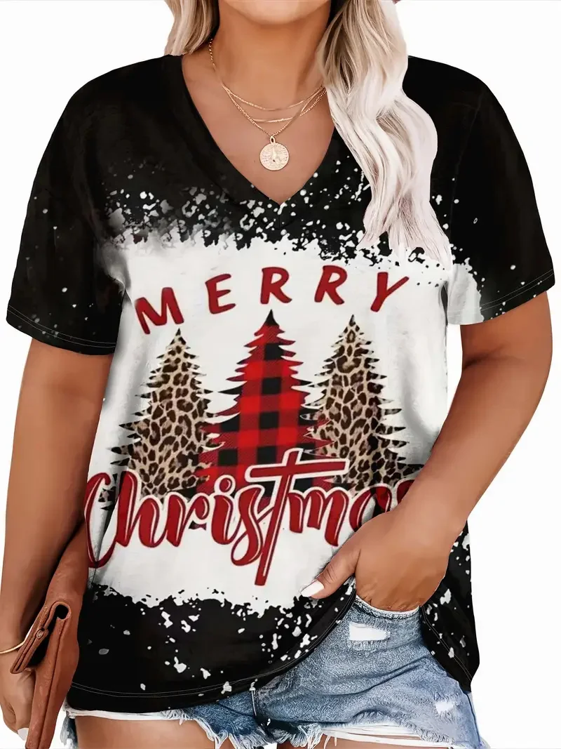 3D Printed Merry Chritsmas Women's V-Neck T-Shirt Holiday Festival Carnival Party Short Sleeve Tees Fashion Loose Casual Clothes 
3D Printed Merry Chritsmas Women's V-Neck T-Shirt Holiday Festival Carnival Party Short Sleeve Tees Fashion Loose Casual Clothes