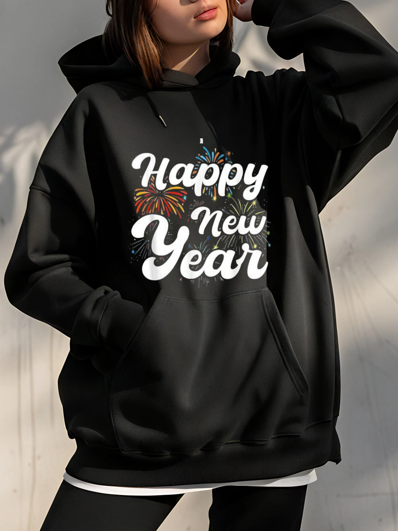 Толстовка с капюшоном «С Новым годом», фейерверк с принтом, унисекс, повседневная зимняя одежда, женская и мужская праздничная одежда
Толстовка с капюшоном «С Новым годом», фейерверк с принтом, унисекс, повседневная зимняя одежда, женская и мужская праздничная одежда