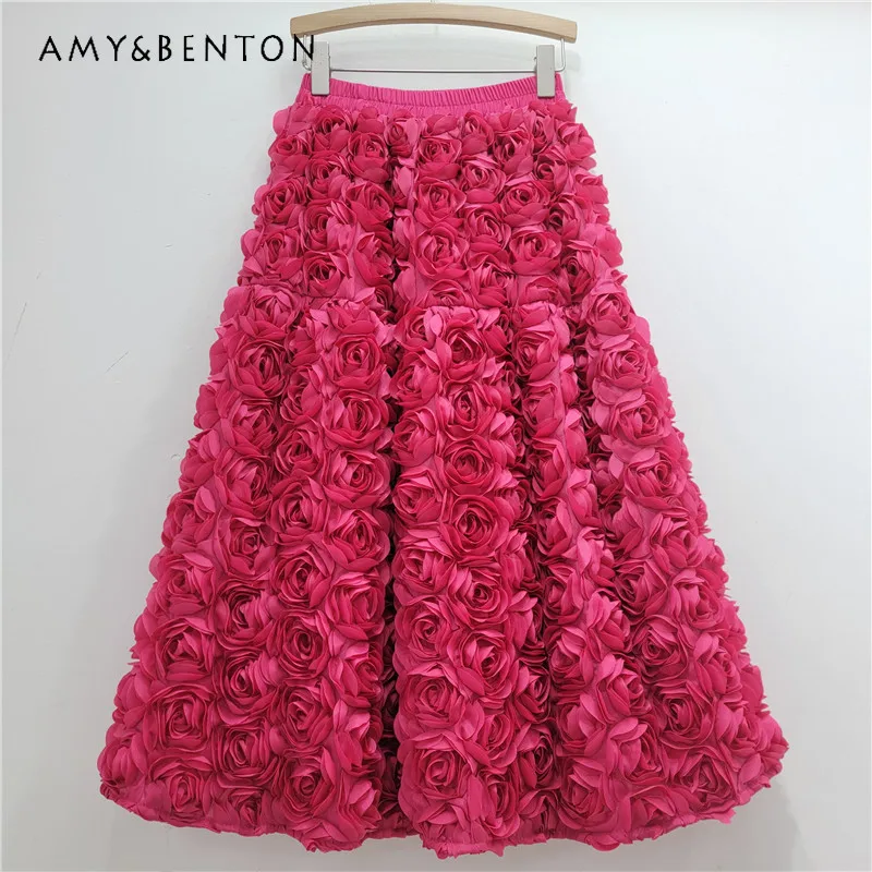 New Trendy Elegant French Stereo Flower High Waist Swing A Line Long Half Skirt Elegant Slim Versatile Women Fashion Sweet Skirt
New Trendy Elegant French Stereo Flower High Waist Swing A Line Long Half Skirt Elegant Slim Versatile Women Fashion Sweet Skirt