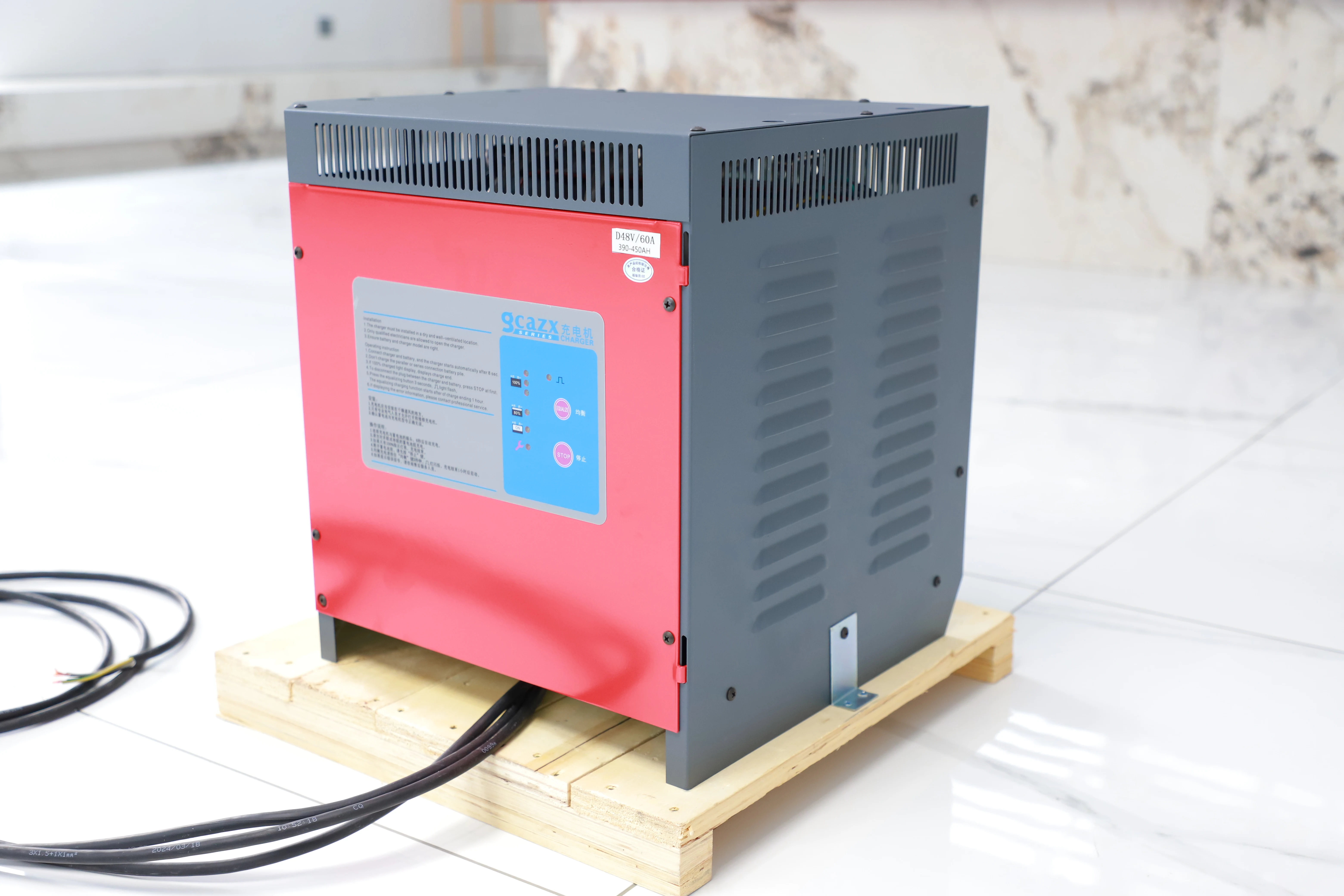 Single Phase 48 Volt 60Amp 240V Battery Charger for 2025 Universal Forklift Walkie Stacker Pallet Lift USA Free shipping
Single Phase 48 Volt 60Amp 240V Battery Charger for 2025 Universal Forklift Walkie Stacker Pallet Lift USA Free shipping