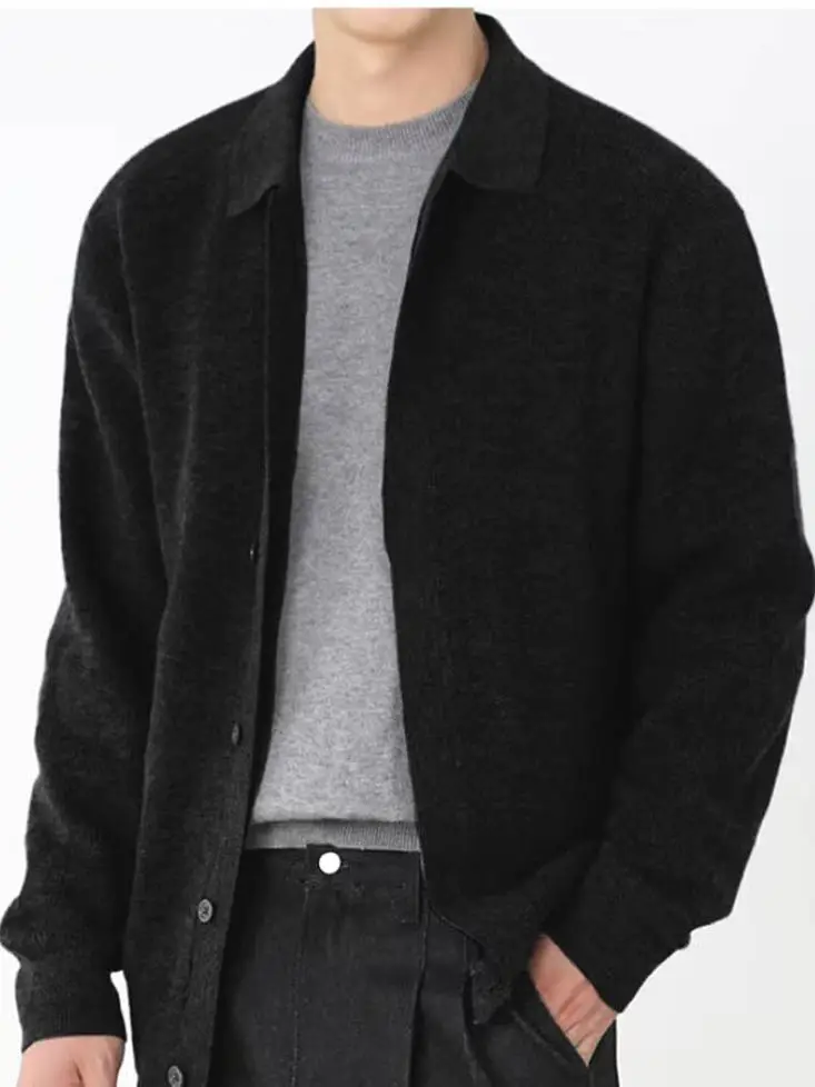 Men's Knitted Cardigan Sweater Shirt Work Jacket Single Button Flip Collar Casual Woolen Long Sleeve Shirt Winter Fashion
Men's Knitted Cardigan Sweater Shirt Work Jacket Single Button Flip Collar Casual Woolen Long Sleeve Shirt Winter Fashion