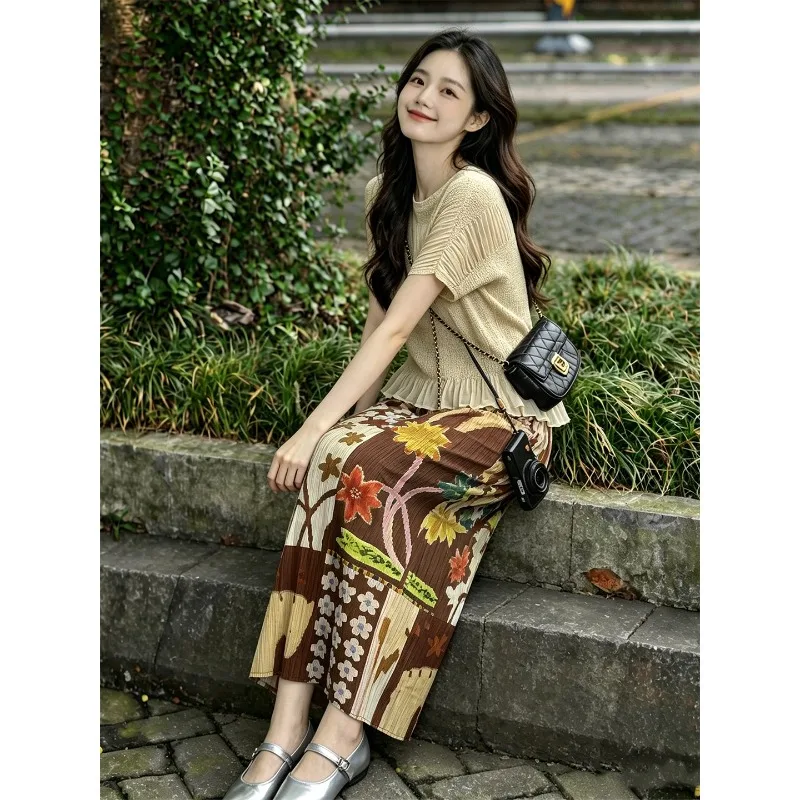 Miyake Pleated Printed Skirt Set Plisse Women 2026 Summer Short Sleeve Pleats Top Printed Skirt Casual Fashion Two-Piece Set
Miyake Pleated Printed Skirt Set Plisse Women 2026 Summer Short Sleeve Pleats Top Printed Skirt Casual Fashion Two-Piece Set