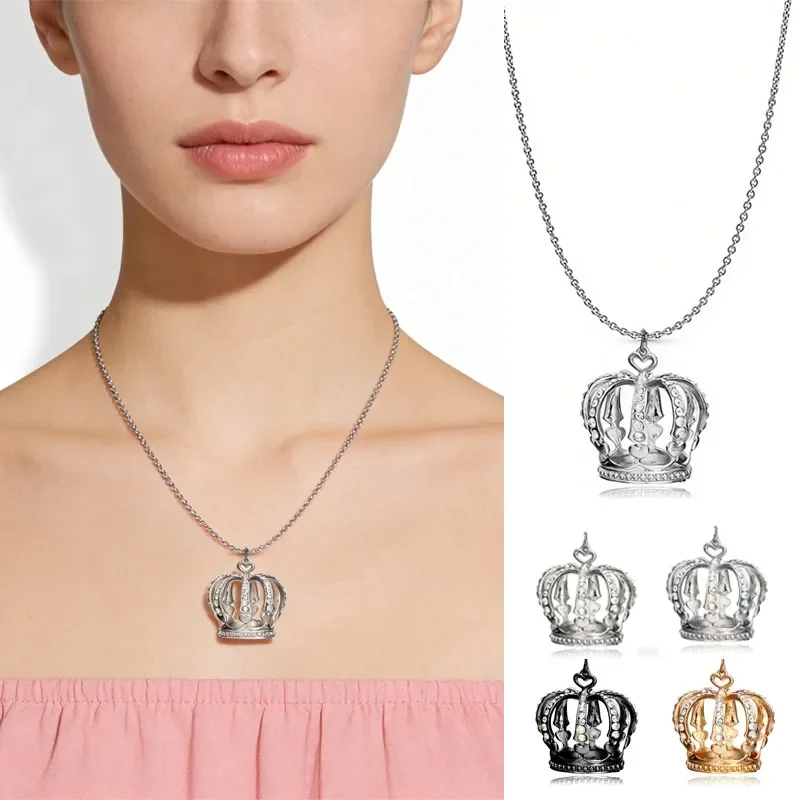 Elegant Crown Pendant Necklace Large Clavicle Chain Sweater Chain Fashion Jewelry Accessory Multiple Colors for Women Girls Gift
Elegant Crown Pendant Necklace Large Clavicle Chain Sweater Chain Fashion Jewelry Accessory Multiple Colors for Women Girls Gift