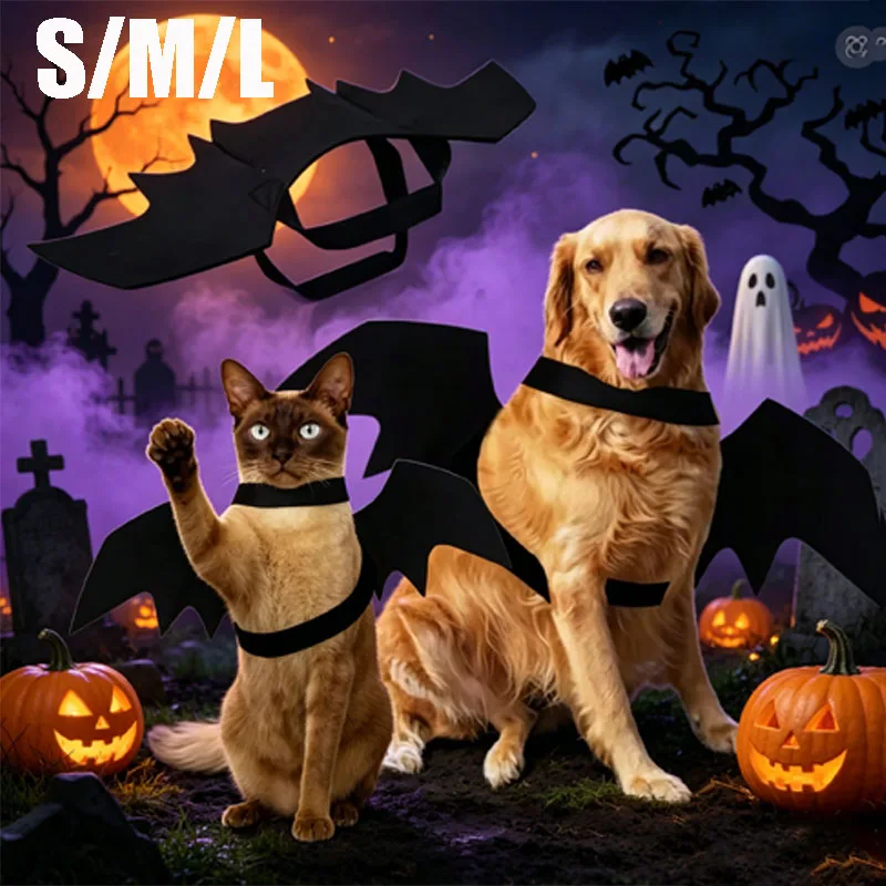 Adorable Halloween Pet Bat Wings Costume Adjustable Bat Wings for Pet Cats Dogs Cosplay Prop Personalized Clothing Pet Supplies
Adorable Halloween Pet Bat Wings Costume Adjustable Bat Wings for Pet Cats Dogs Cosplay Prop Personalized Clothing Pet Supplies