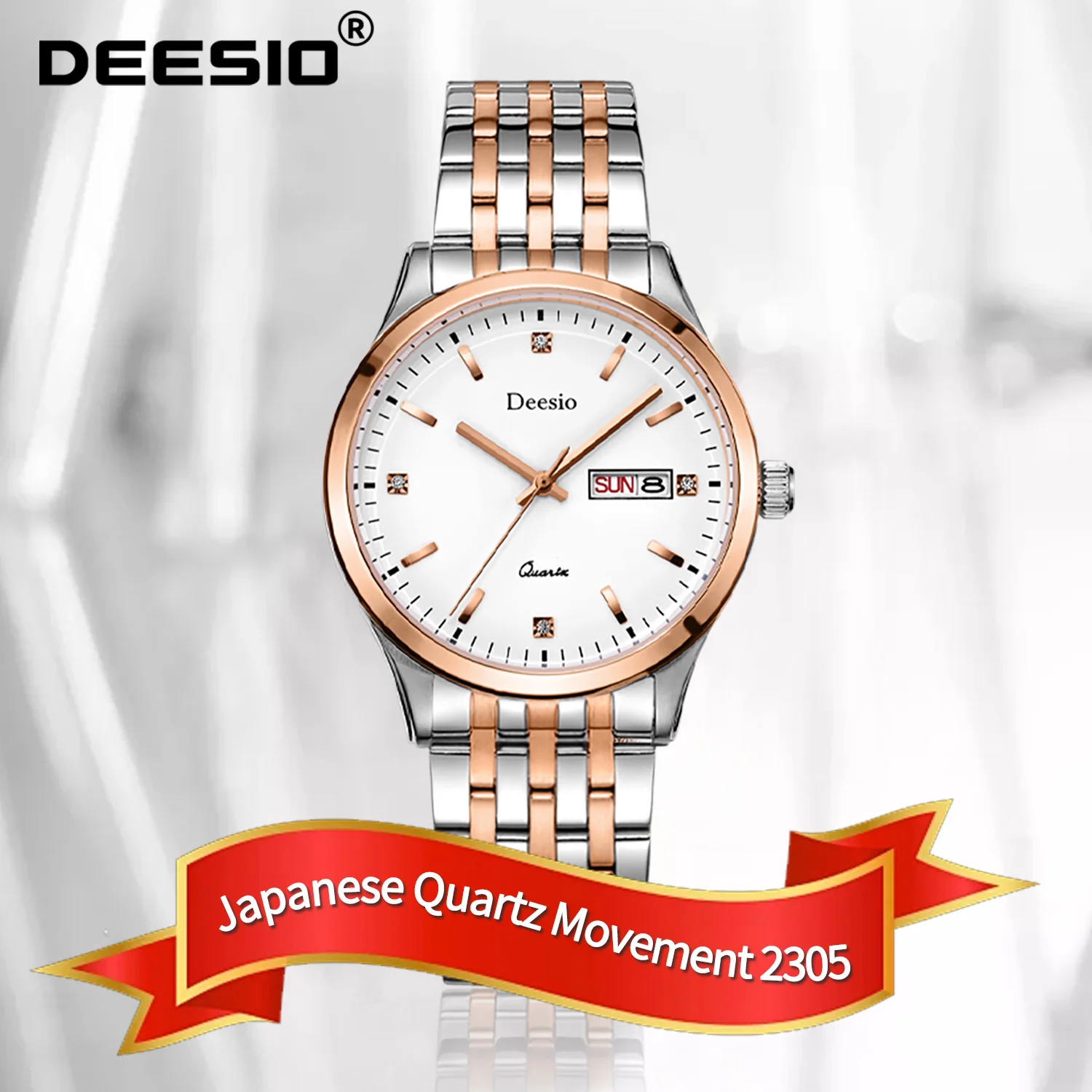 Кварцевые часы Deesio, водонепроницаемые, из нержавеющей стали, роскошный японский кварцевый механизм 2305, деловой повседневный подарок со светящимися стрелками
Кварцевые часы Deesio, водонепроницаемые, из нержавеющей стали, роскошный японский кварцевый механизм 2305, деловой повседневный подарок со светящимися стрелками