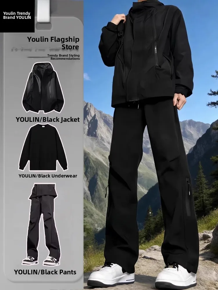 Black Outdoor Men's Spring Autumn Windproof Waterproof Workwear Jacket Climbing Sports Coat Standard Fit Polyester Fiber
Black Outdoor Men's Spring Autumn Windproof Waterproof Workwear Jacket Climbing Sports Coat Standard Fit Polyester Fiber