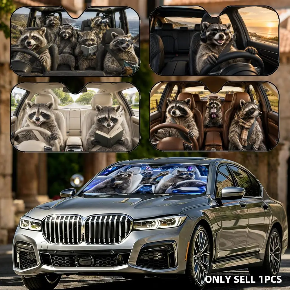 Raccoon Driving Travel Sun Visor Reusable Aluminum Foil Car Windshield Sun Visor UV Heat Insulation Cover Shade
Raccoon Driving Travel Sun Visor Reusable Aluminum Foil Car Windshield Sun Visor UV Heat Insulation Cover Shade