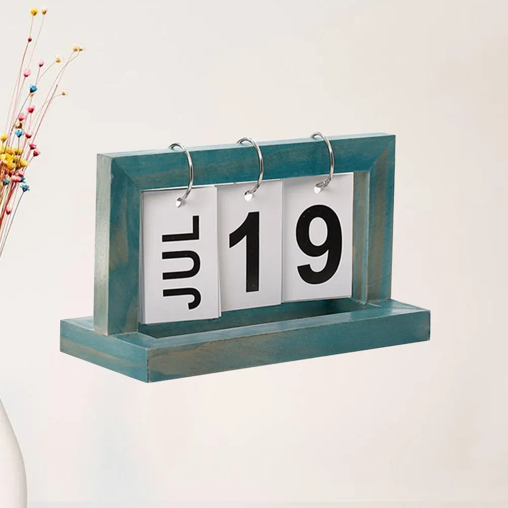Wooden Page Turning Desk Calendar Creative Minimalist Home Office Decor Calendar for Daily Time Management Blue Design
Wooden Page Turning Desk Calendar Creative Minimalist Home Office Decor Calendar for Daily Time Management Blue Design