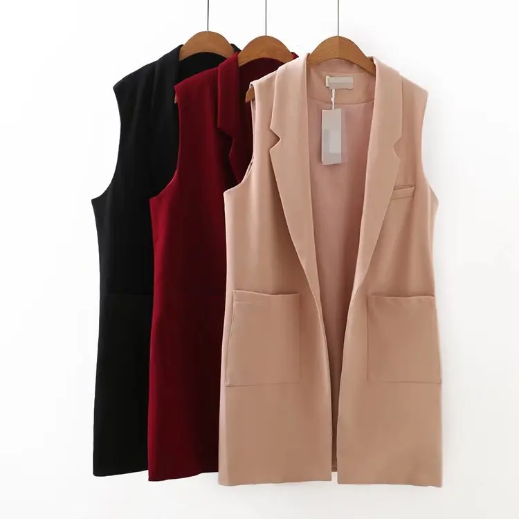 plus Size Women's Spring New Korean Style Suit Jacket Long Sleeveless Pure Color Versatile Cotton Polyester Blend Vest
plus Size Women's Spring New Korean Style Suit Jacket Long Sleeveless Pure Color Versatile Cotton Polyester Blend Vest