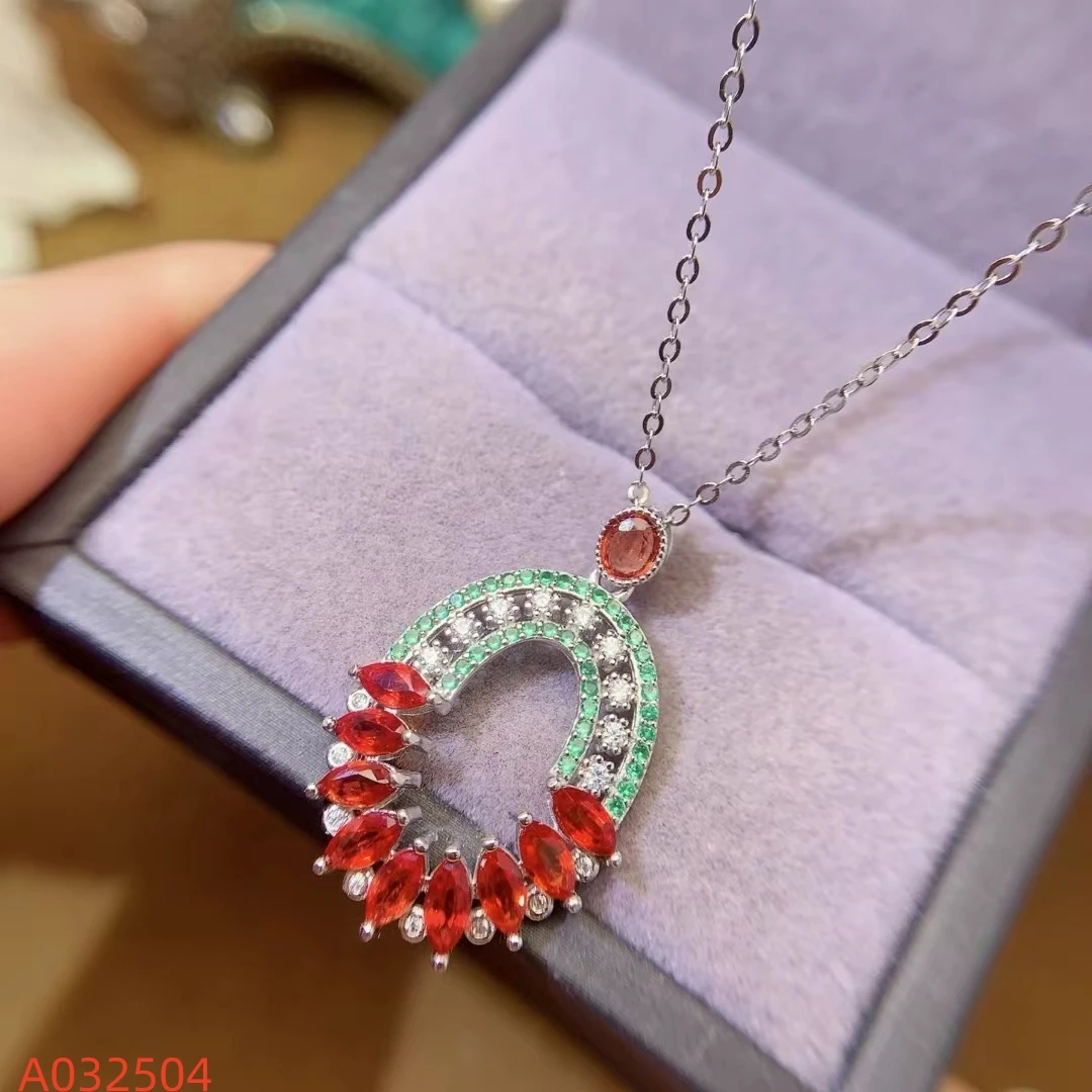 KJJEAXCMY Fine Jewelry Natural Red Sapphire Women's Pendant S925 Pure Silver Exquisite Inlaid High Clarity Support Testing
KJJEAXCMY Fine Jewelry Natural Red Sapphire Women's Pendant S925 Pure Silver Exquisite Inlaid High Clarity Support Testing 