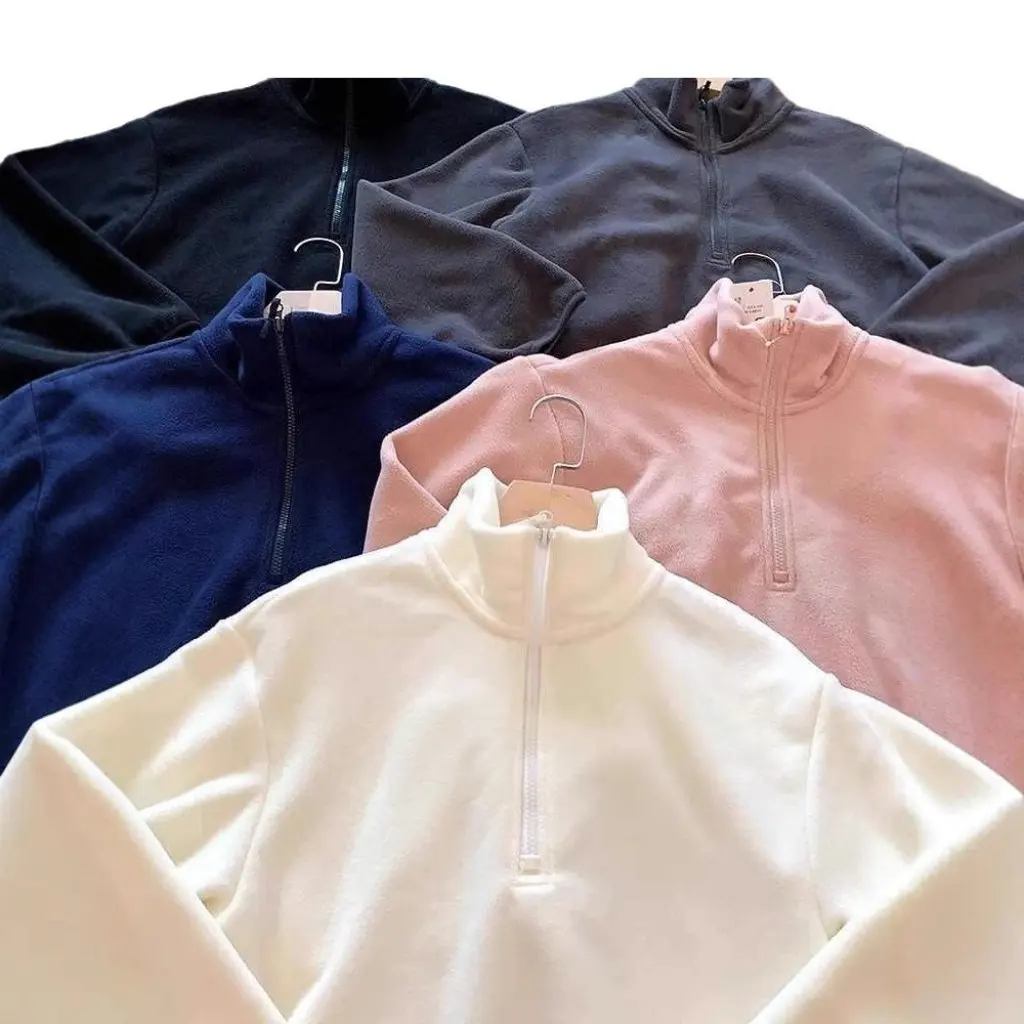 Women's R Series Double-Sided Polar Fleece Half-Zip Pullover Long-Sleeved Sweater Simple Solid Color Collar Jacket 
Women's R Series Double-Sided Polar Fleece Half-Zip Pullover Long-Sleeved Sweater Simple Solid Color Collar Jacket