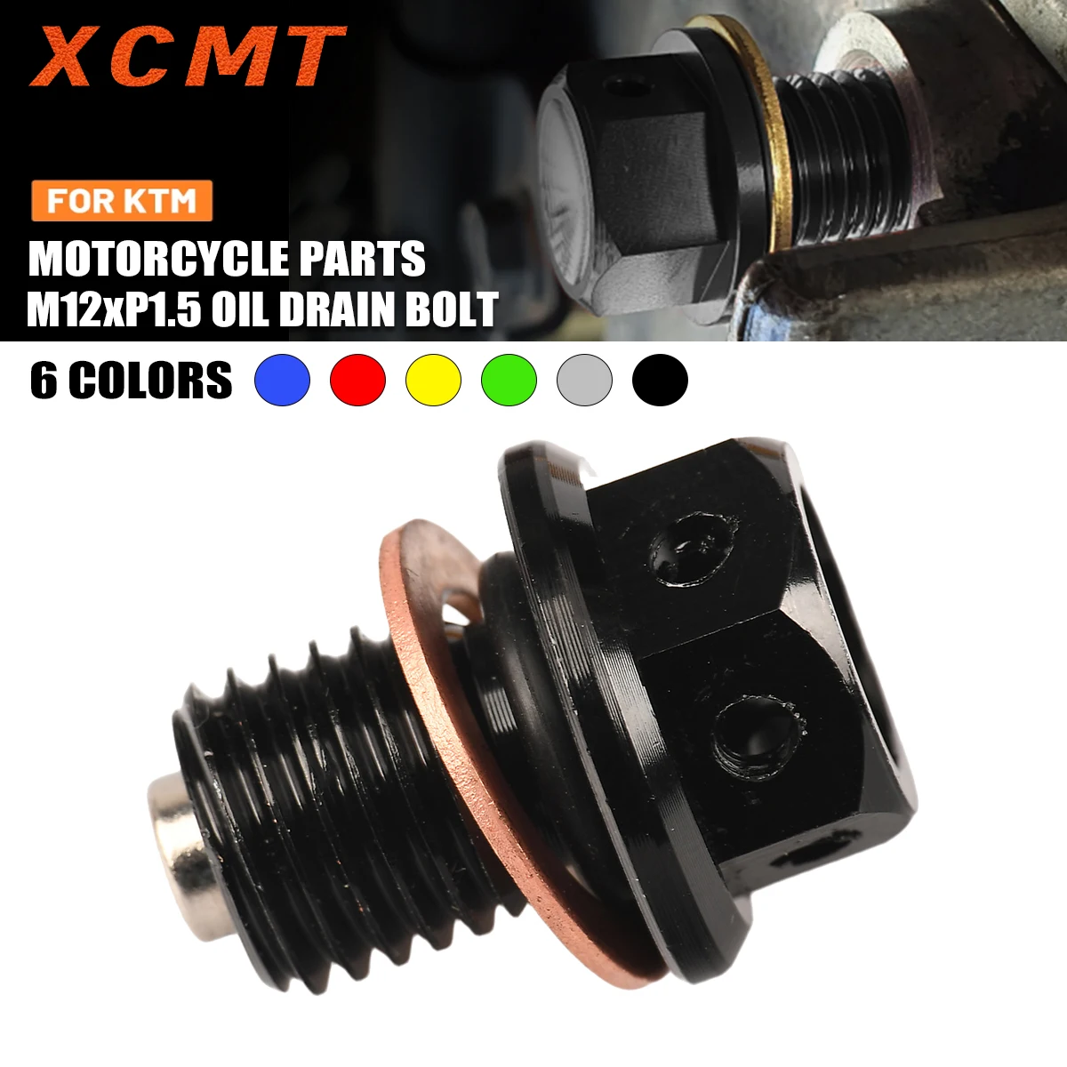M12X1.5 Magnetic Oil Sump Nut Drain Oil Plug Screw For KTM 125-530 SX SX-F EXC EXC-F EXC-R XC XC-W XC-F 2000 2001 2002-2020
M12X1.5 Magnetic Oil Sump Nut Drain Oil Plug Screw For KTM 125-530 SX SX-F EXC EXC-F EXC-R XC XC-W XC-F 2000 2001 2002-2020