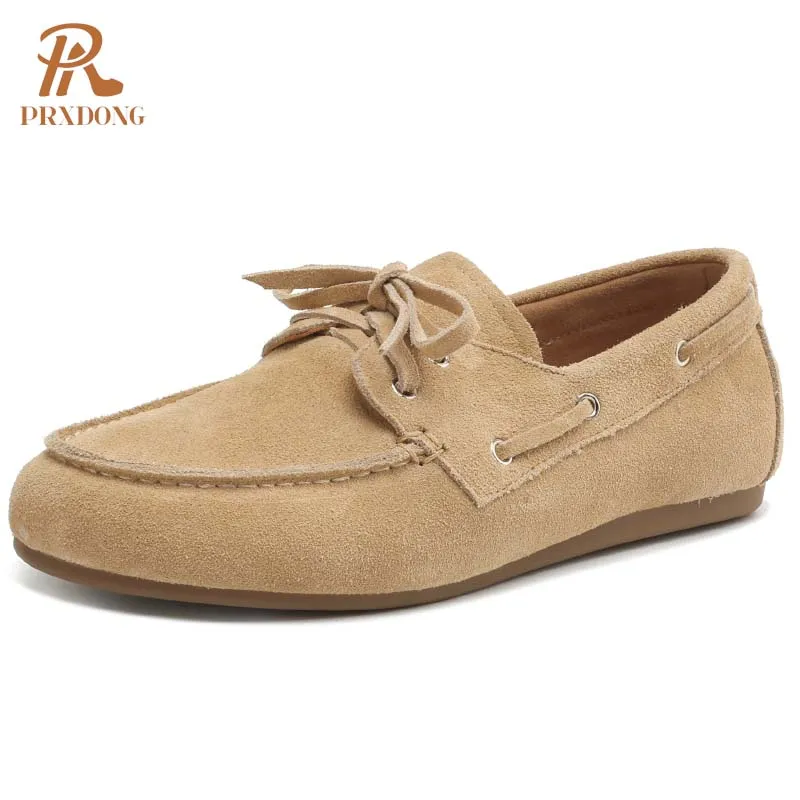 PRXDONG 2025 Fashion Flats Shoes Woman Suede Leather Slip-on Loafers Dress Casual Female Flats Shoes Comfortable Spring Shoes 39
PRXDONG 2025 Fashion Flats Shoes Woman Suede Leather Slip-on Loafers Dress Casual Female Flats Shoes Comfortable Spring Shoes 39