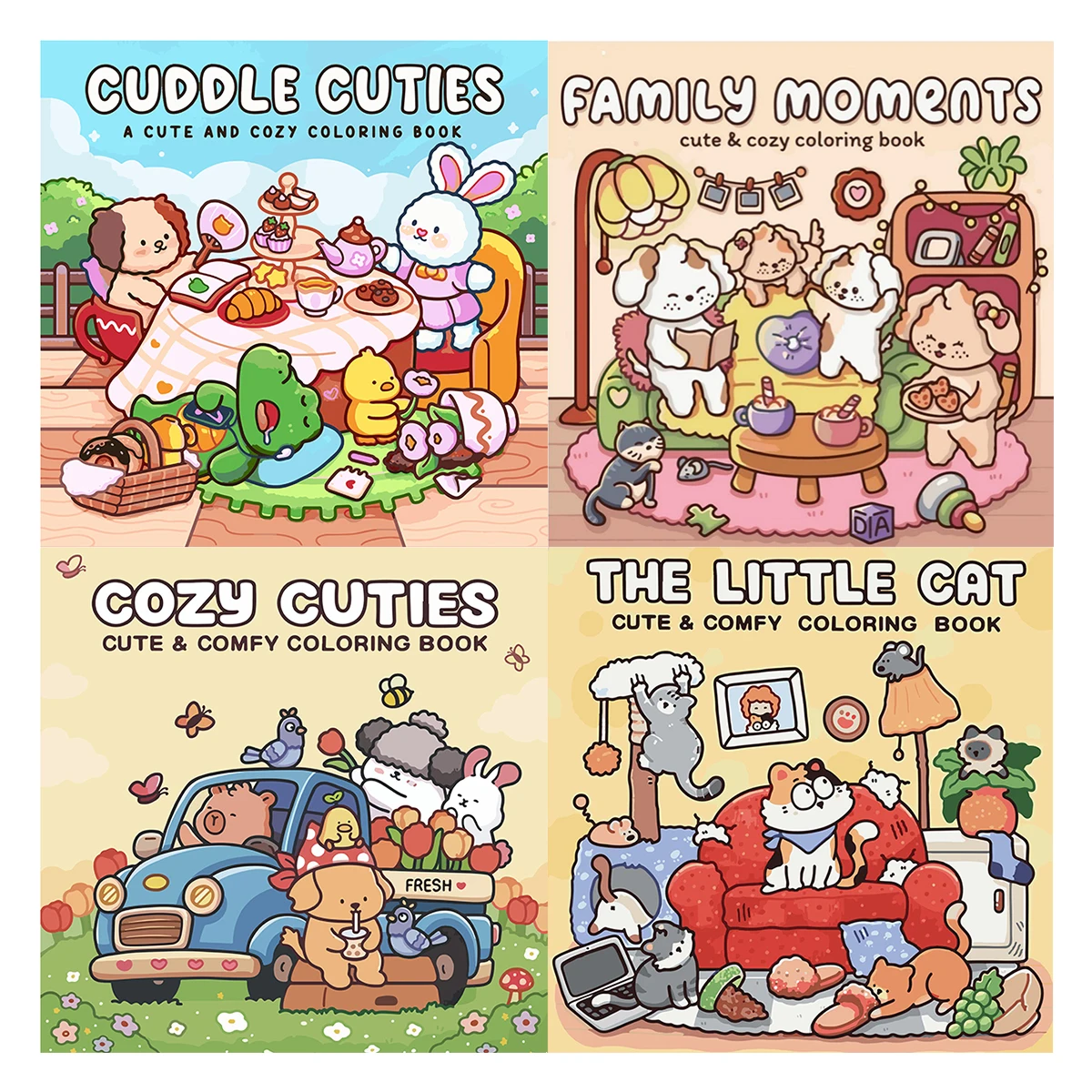 Cuddle Cuties Coloring Books, Lively Scenes, Easy Coloring, For Home Parent - Child DIY, Relax, Unwind, Boost Creativity
Cuddle Cuties Coloring Books, Lively Scenes, Easy Coloring, For Home Parent - Child DIY, Relax, Unwind, Boost Creativity