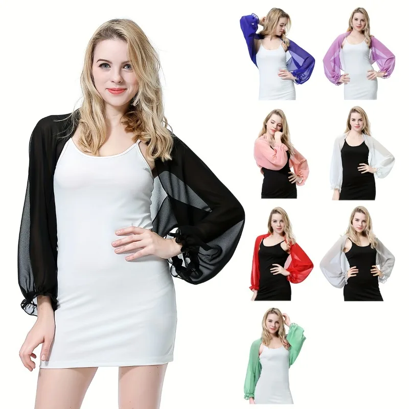 Пляжная шифоновая рубашка с рукавами и защитой от солнца, однотонная легкая дышащая универсальная шаль, церемониальная свадьба
Пляжная шифоновая рубашка с рукавами и защитой от солнца, однотонная легкая дышащая универсальная шаль, церемониальная свадьба