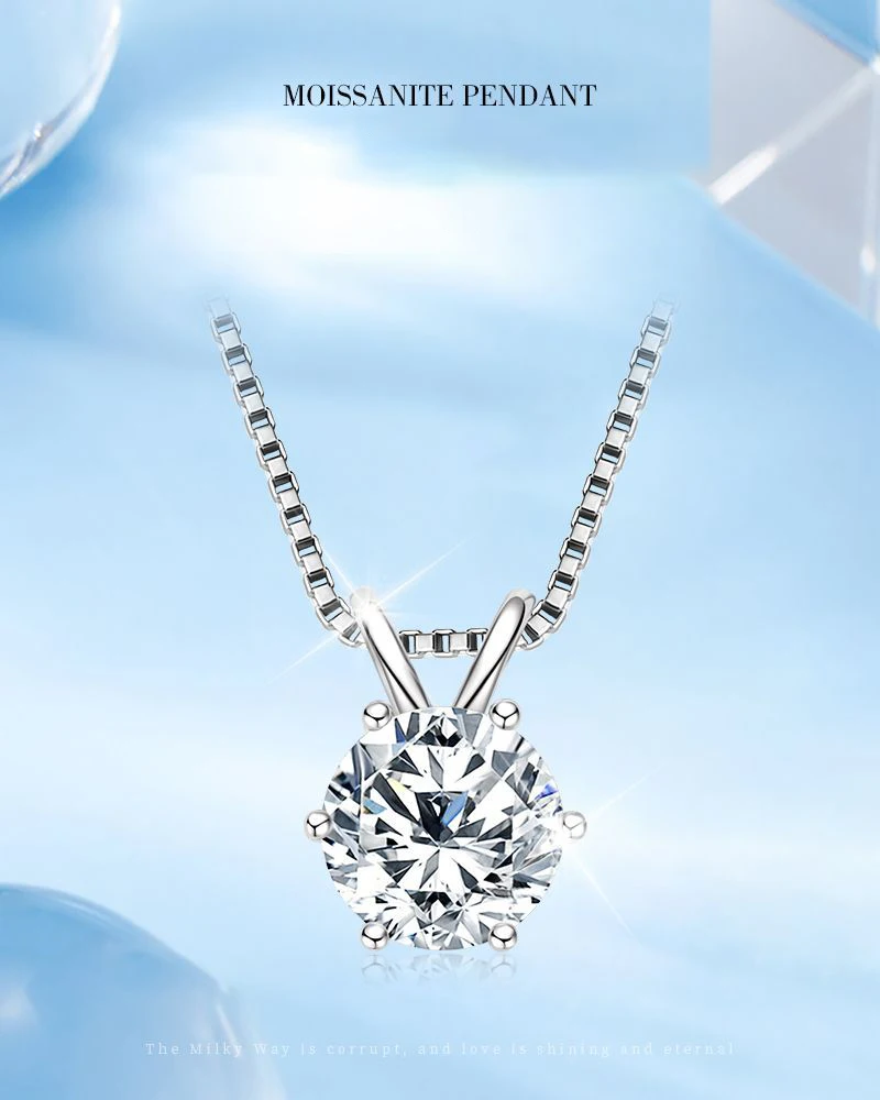 Классический кулон с муассанитом, 6 когтей, цвет D, 1-5 карат, ожерелье из стерлингового серебра 925 пробы, кулон для женщин, электронные украшения
Классический кулон с муассанитом, 6 когтей, цвет D, 1-5 карат, ожерелье из стерлингового серебра 925 пробы, кулон для женщин, электронные украшения