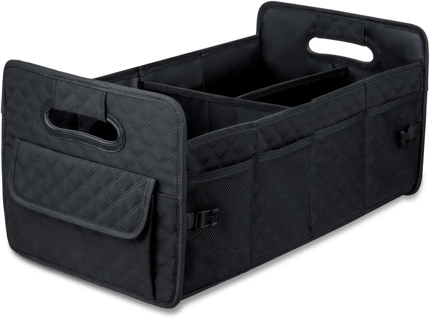 Collapsible Car Trunk Organizer, Multi-Compartment Storage Box for SUV, Adjustable Dividers, Black
Collapsible Car Trunk Organizer, Multi-Compartment Storage Box for SUV, Adjustable Dividers, Black