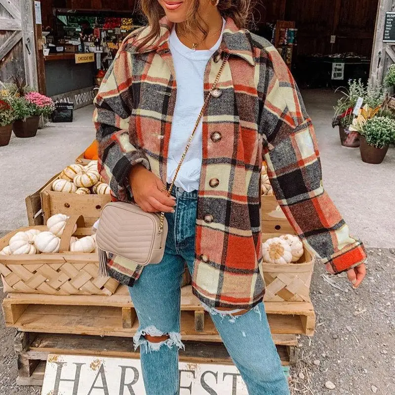 Women's Long Sved Lapel Plaid irt Jaet Commute Sle Polyester Fiber 00% Mid-Length Coat Autumn Season Regular Sve
Women's Long Sved Lapel Plaid irt Jaet Commute Sle Polyester Fiber 00% Mid-Length Coat Autumn Season Regular Sve