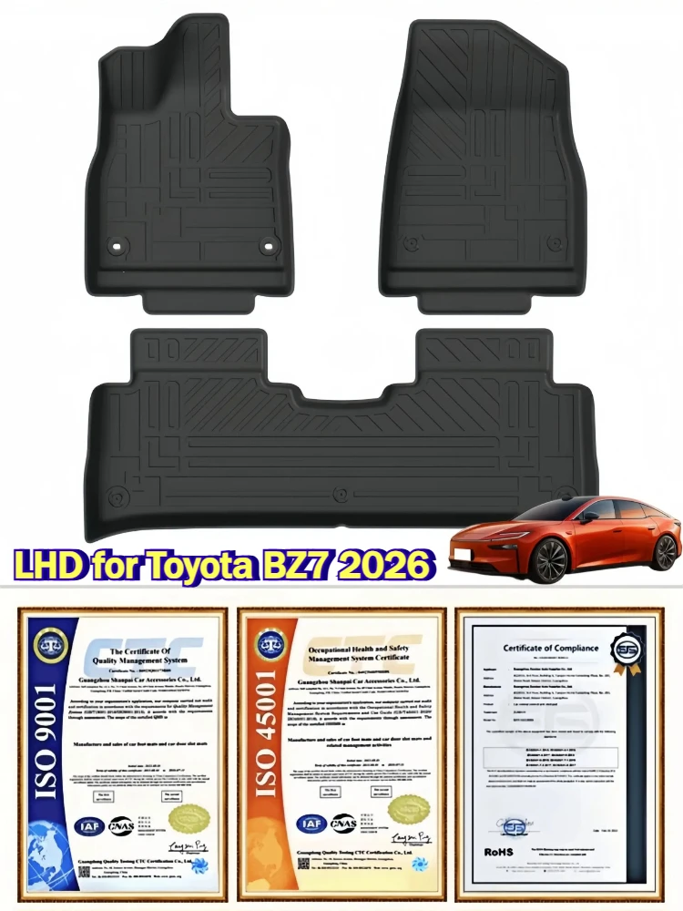 LHD for Toyota BZ7 2026 Car Floor Mats or Rear Trunk Mat TPE Anti-dirty Waterproof Interior Foot Carpet Cargo Liner Accessories
LHD for Toyota BZ7 2026 Car Floor Mats or Rear Trunk Mat TPE Anti-dirty Waterproof Interior Foot Carpet Cargo Liner Accessories