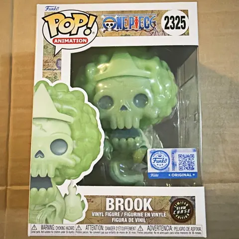 Funko Pop! Original One Piece Brook Chase #2325 Glows in The Dark Vinyl Figure Anime Collectible Model Desktop Ornament Toy Gift