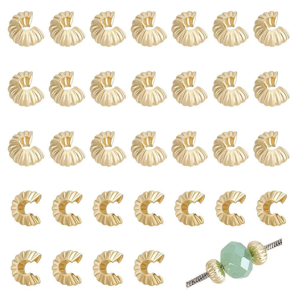 Brass Crimp Beads Covers Rondelle Real 14K Gold Plated 5.5x3.5mm Hole: 1.8mm
Brass Crimp Beads Covers Rondelle Real 14K Gold Plated 5.5x3.5mm Hole: 1.8mm