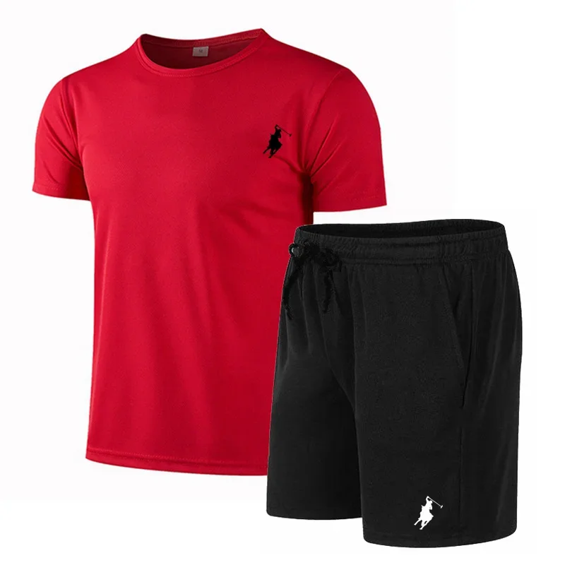 New men's summer jogging leisure sports set Fashion outdoor quick drying men's short sleeve T-shirt + shorts two-piece set
New men's summer jogging leisure sports set Fashion outdoor quick drying men's short sleeve T-shirt + shorts two-piece set