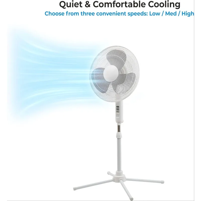 Stand Fan, 16 Inch Pedestal Fan For Bedroom, 3 Speed Floor Fan, 90 Degree Oscillation, Adjustable Height, Adjustabl
Stand Fan, 16 Inch Pedestal Fan For Bedroom, 3 Speed Floor Fan, 90 Degree Oscillation, Adjustable Height, Adjustabl