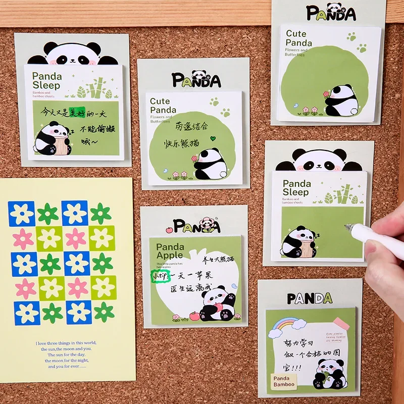 24Pcs Wholesale cute panda sticky note paper high value junior high school primary school special note paper can be torn sticky
24Pcs Wholesale cute panda sticky note paper high value junior high school primary school special note paper can be torn sticky