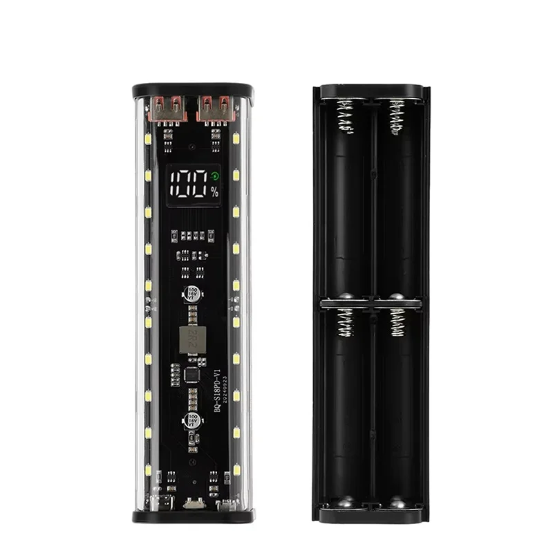 8x18650 Power Bank Case PD 22.5W Fast Charging LED Screen Transparent Battery Storage Box USB+Type-C Port For iPhone Huawei Vivo
8x18650 Power Bank Case PD 22.5W Fast Charging LED Screen Transparent Battery Storage Box USB+Type-C Port For iPhone Huawei Vivo