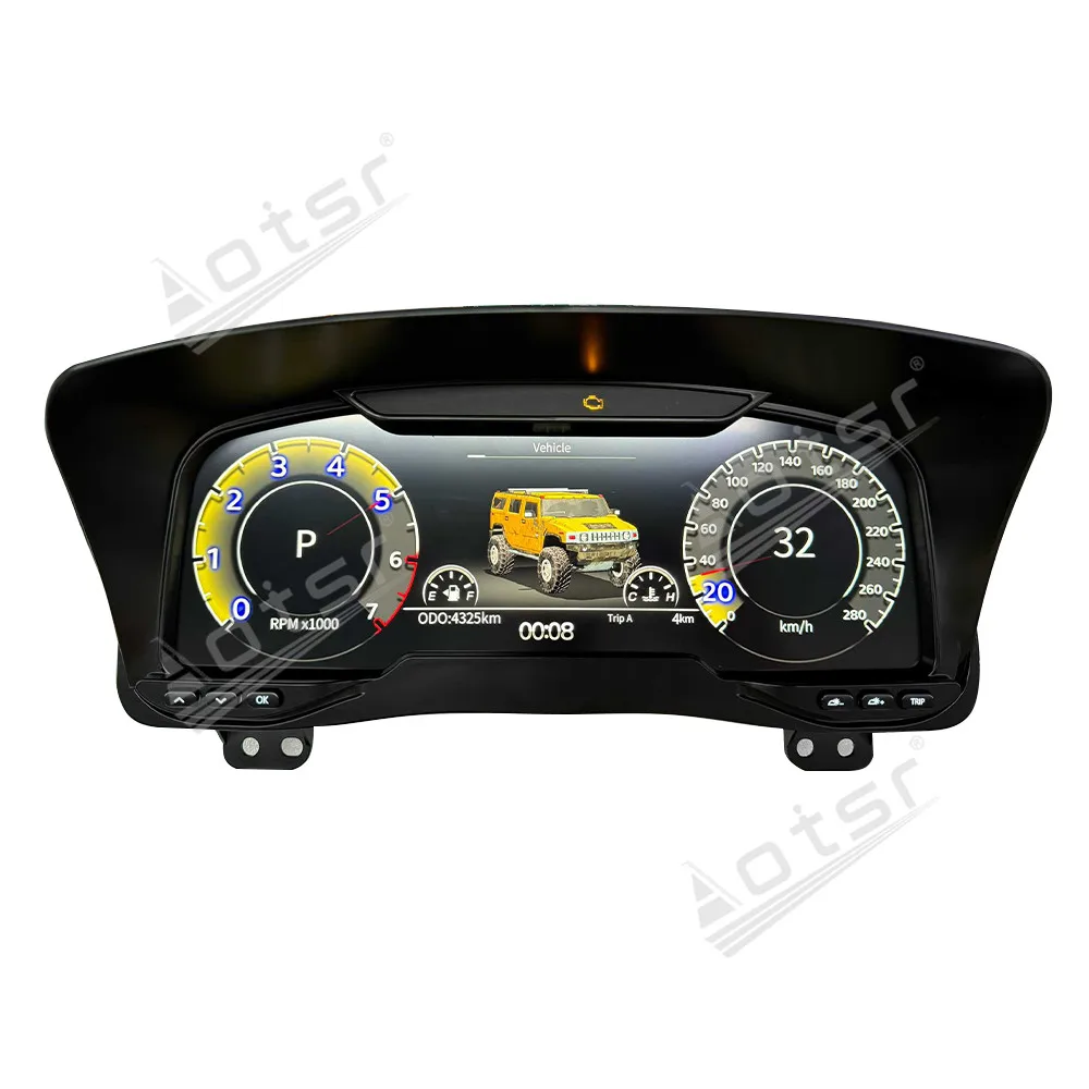 12.3 Inch Digital Cluster Odometer Screen For Hummer H3 2005-2010 LCD Instrument Panel Virtual Cockpit Speed Meter Car Dashboard
12.3 Inch Digital Cluster Odometer Screen For Hummer H3 2005-2010 LCD Instrument Panel Virtual Cockpit Speed Meter Car Dashboard