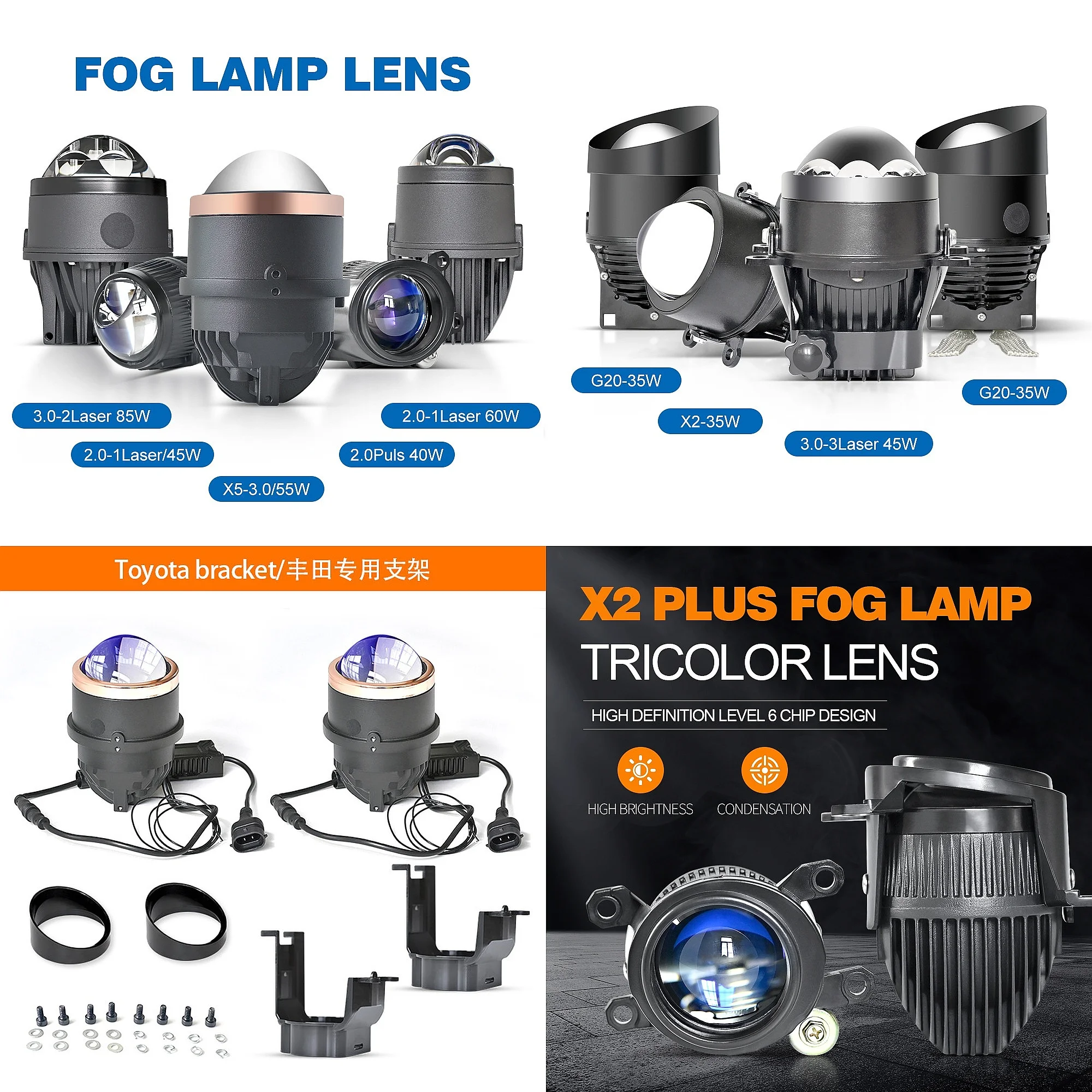 Car LED Fog Light 55W 3 Inch Bi-Lens Projector Laser Effect Hi/Lo Beam Headlight
Car LED Fog Light 55W 3 Inch Bi-Lens Projector Laser Effect Hi/Lo Beam Headlight