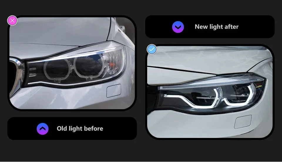 Suitable 3 Series GT F34 headlights 2013-2020 DRL LED projection headlights, turn signals, auto parts
Suitable 3 Series GT F34 headlights 2013-2020 DRL LED projection headlights, turn signals, auto parts