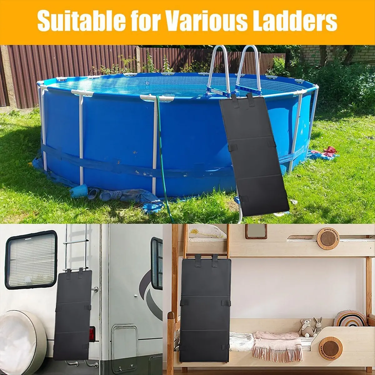 ABJV Подушечки для двухъярусной кровати Подушечки для лестницы Чехлы для стремян с защитными пряжками Складная пластина для предотвращения детей от скалолазания Черный
ABJV Подушечки для двухъярусной кровати Подушечки для лестницы Чехлы для стремян с защитными пряжками Складная пластина для предотвращения детей от скалолазания Черный