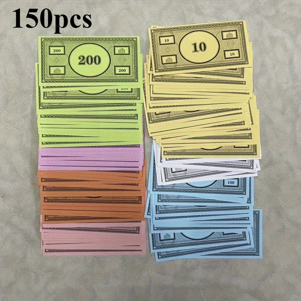 150 pcs Game Prop Money, Refill Pack with 7 Denominations, Ideal for Family Entertainment Parties and Outdoor Games
150 pcs Game Prop Money, Refill Pack with 7 Denominations, Ideal for Family Entertainment Parties and Outdoor Games