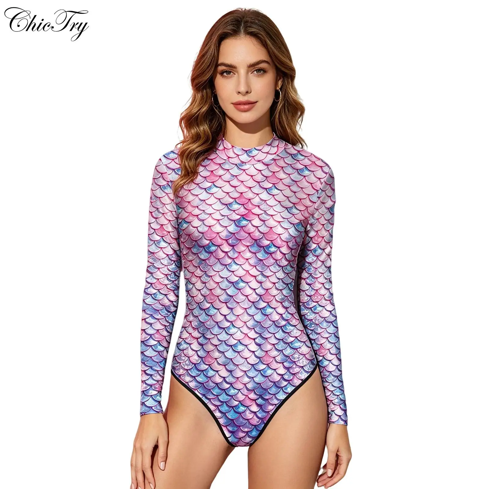 Womens 3d Print Fish Scale Rash Guard Swimsuit Long Sleeve Quick-dry Bodysuit for Ocean Water Sports Snorkeling Scuba Diving
Womens 3d Print Fish Scale Rash Guard Swimsuit Long Sleeve Quick-dry Bodysuit for Ocean Water Sports Snorkeling Scuba Diving