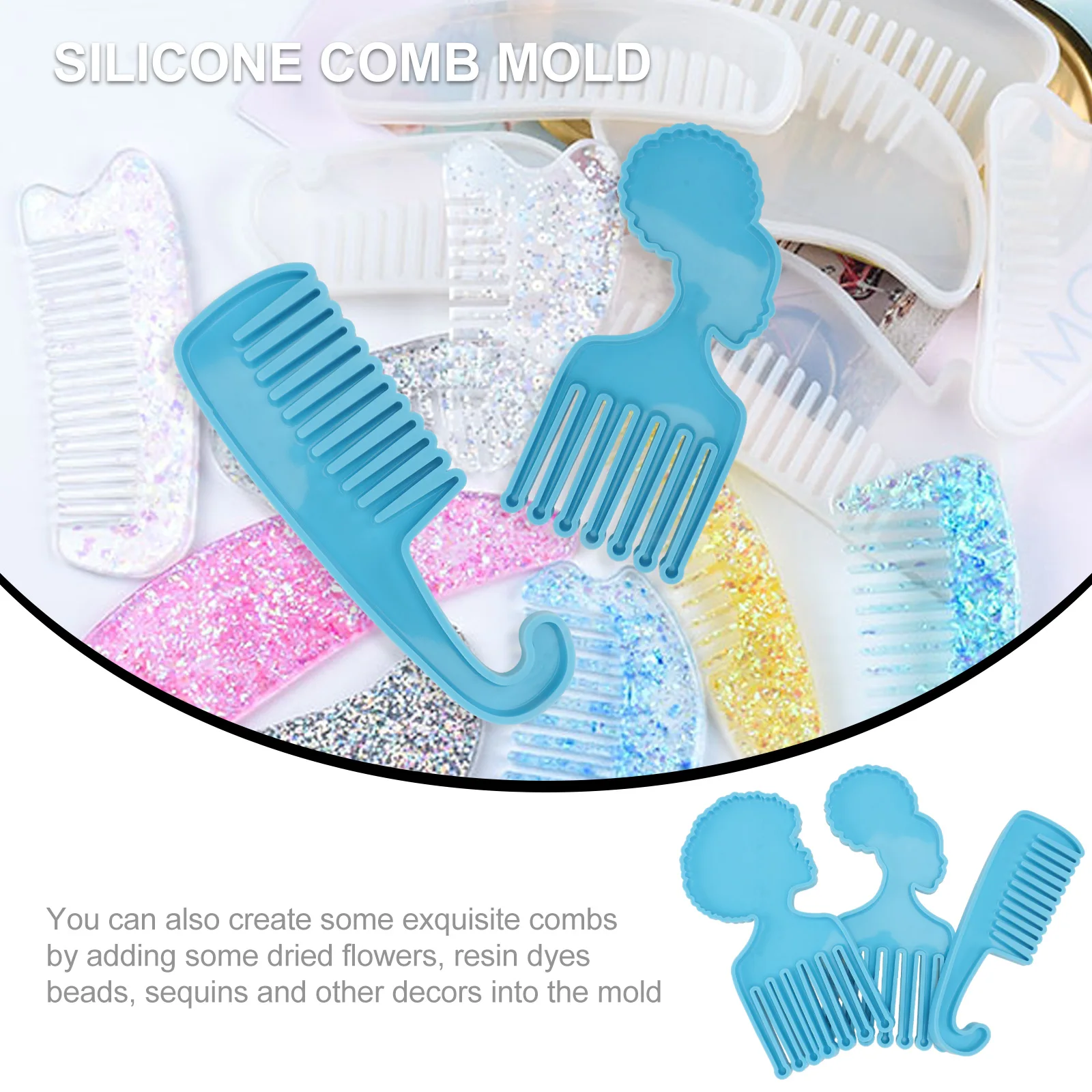 3pcs African Comb Mold Silicone Diy Epoxy Afro Head Creative Mold Smooth Resin Mirror Surface Easy Demould Handmade Simple Molds
3pcs African Comb Mold Silicone Diy Epoxy Afro Head Creative Mold Smooth Resin Mirror Surface Easy Demould Handmade Simple Molds