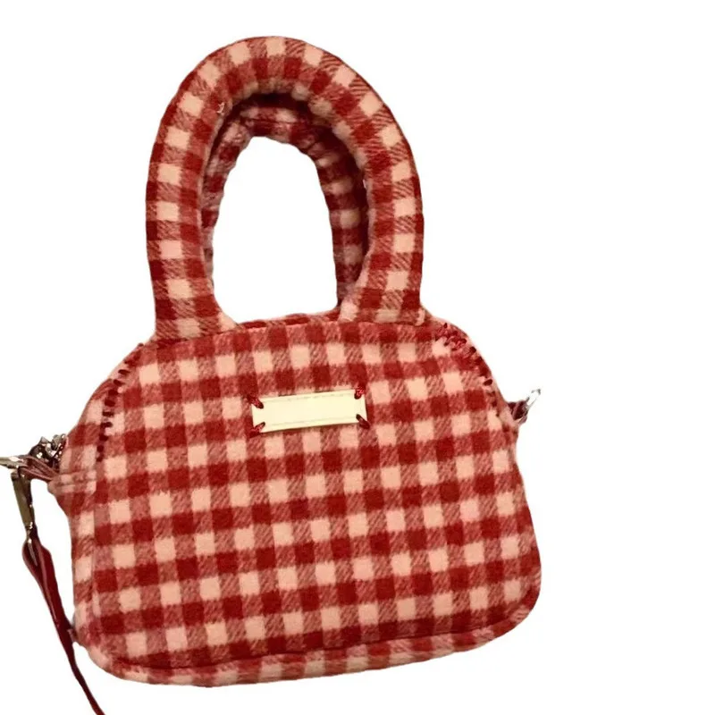 Style Red Plaid Crossbody Bag Sweet Handbag Cute Small Bag Christmas Plush Bag Handbag For Women Bags
Style Red Plaid Crossbody Bag Sweet Handbag Cute Small Bag Christmas Plush Bag Handbag For Women Bags