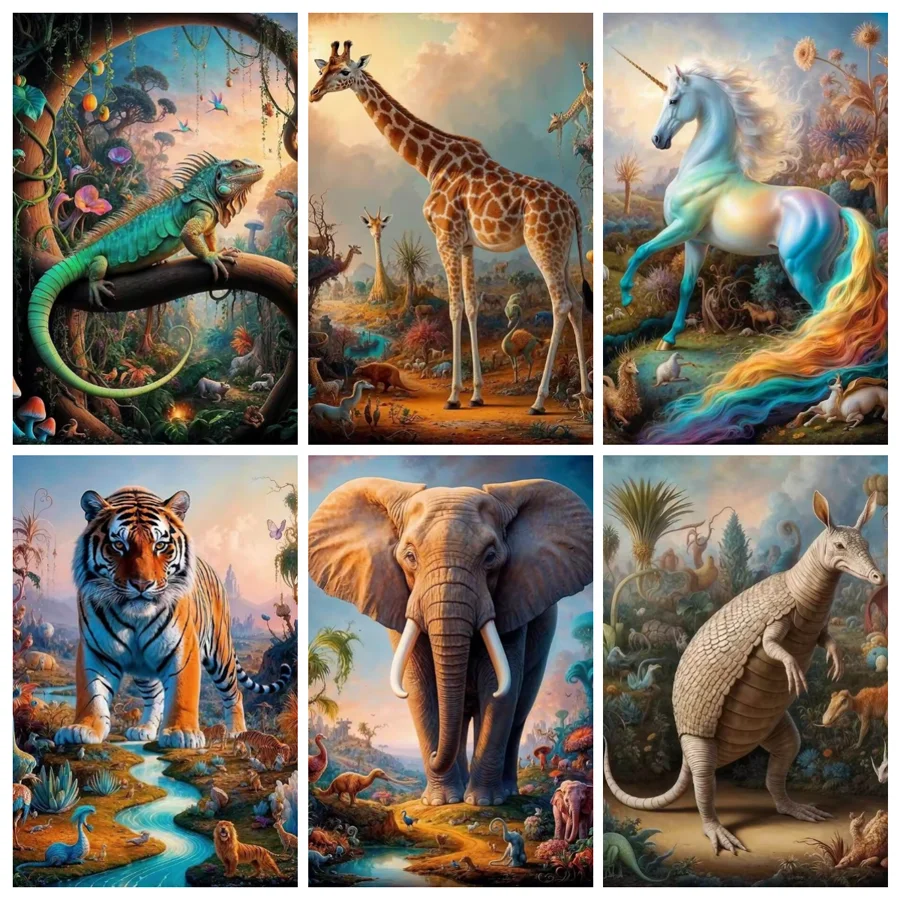 Слон, тигр, кенгуру, наборы для алмазной живописи «сделай сам», ювелирные изделия с животными, вышивка крестиком, полная мозаика, художественная вышивка, фотографии 60x80 см
Слон, тигр, кенгуру, наборы для алмазной живописи «сделай сам», ювелирные изделия с животными, вышивка крестиком, полная мозаика, художественная вышивка, фотографии 60x80 см