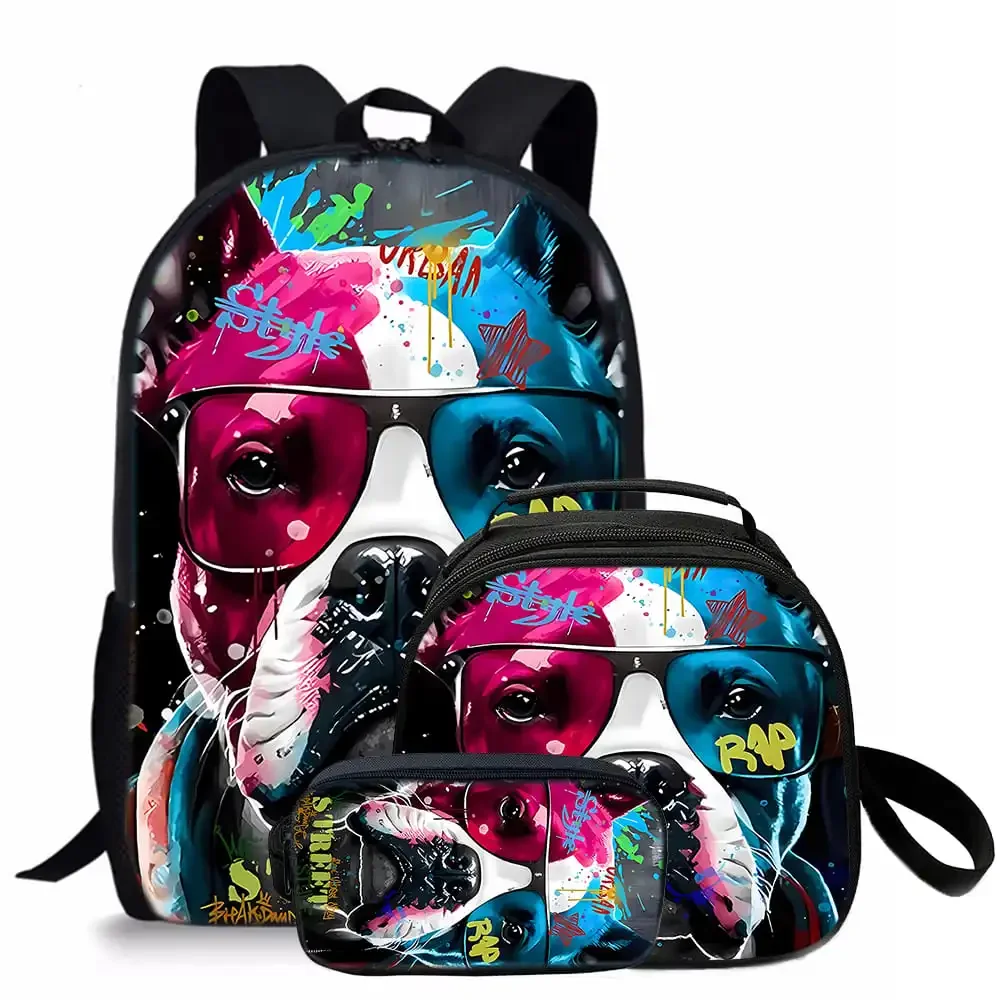 Крутая собака, набор из трех предметов, рюкзаки для мальчиков и девочек, лучшие подарки, школьная сумка с 3D мультяшным рисунком для детей
Крутая собака, набор из трех предметов, рюкзаки для мальчиков и девочек, лучшие подарки, школьная сумка с 3D мультяшным рисунком для детей